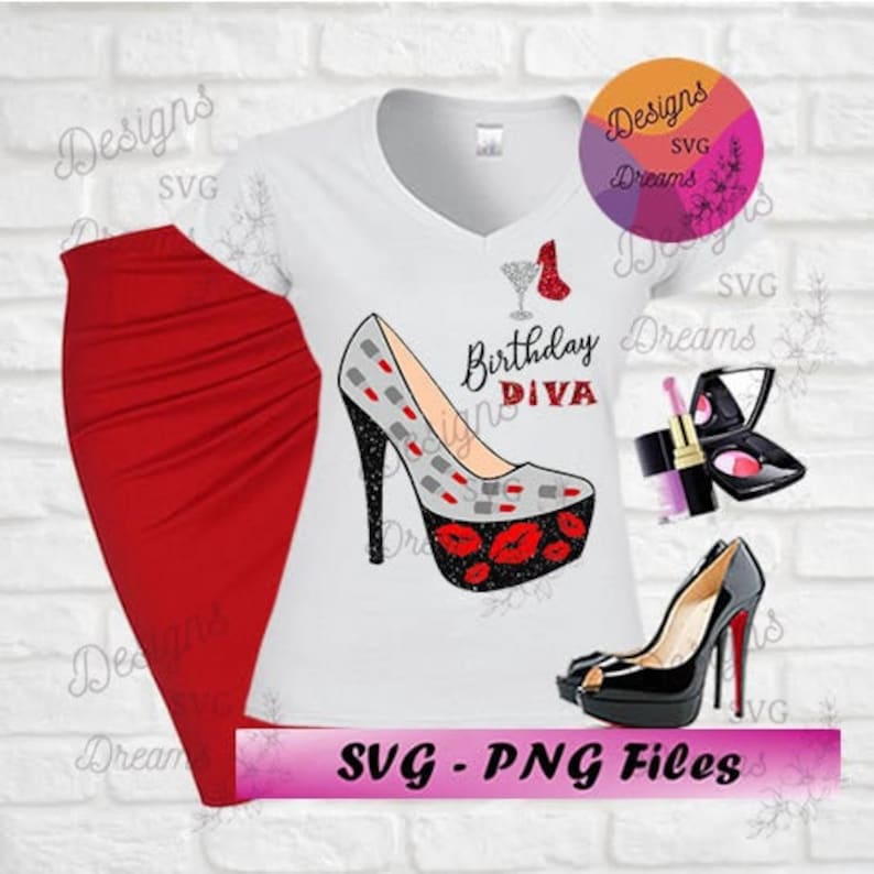 Download High Heel svg Birthday svg Lips Red svg Lipstick svg | Etsy