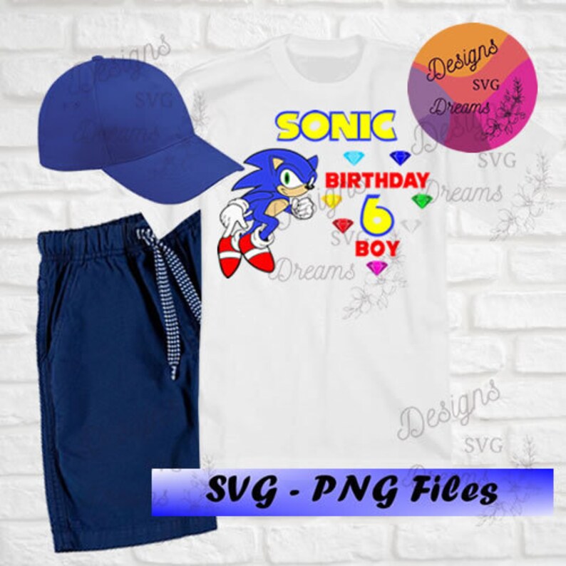 Sonic SVG and PNG, Sonic Numbers 0 at 9 Svg, Sonic Birthday Boy Svg ...