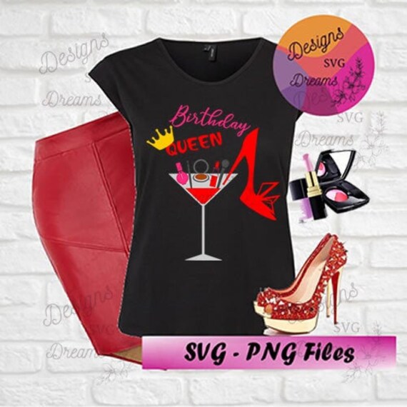 Download High Heel svg Birthday Queen svg Queen svg Lipstick svg | Etsy