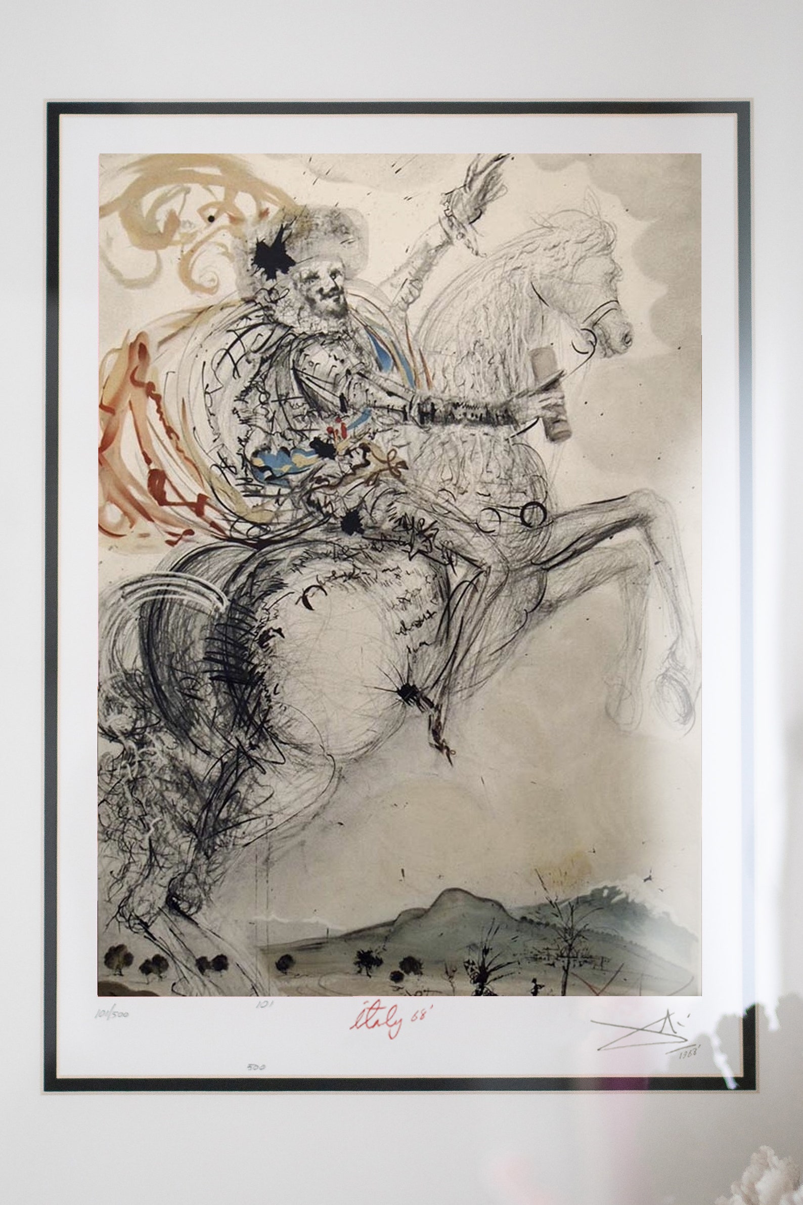 Salvador Dali Don Quixote 1968. Framed signed and numbered | Etsy