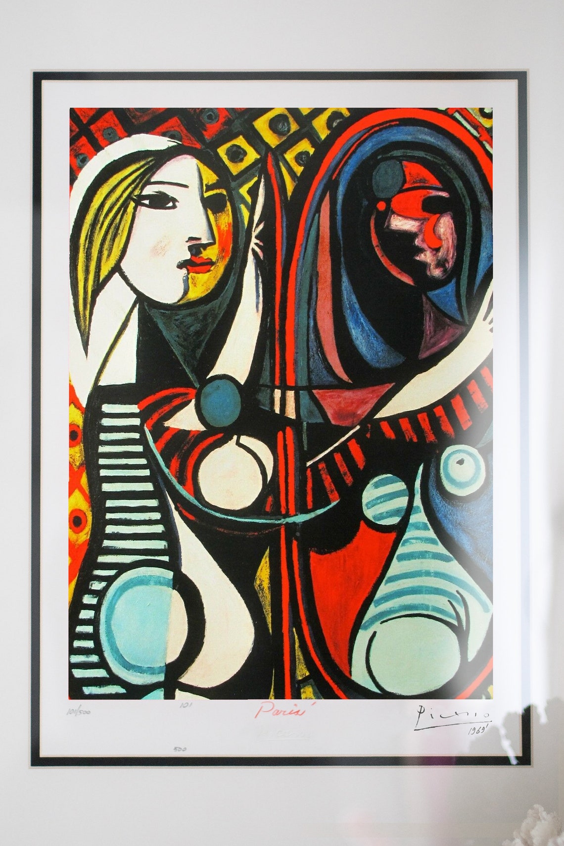 Pablo Picasso La chica ante el espejo 1969. Serigrafía de Etsy Pablo Picasso La chica ante el espejo 1969. Serigrafía de Etsy
