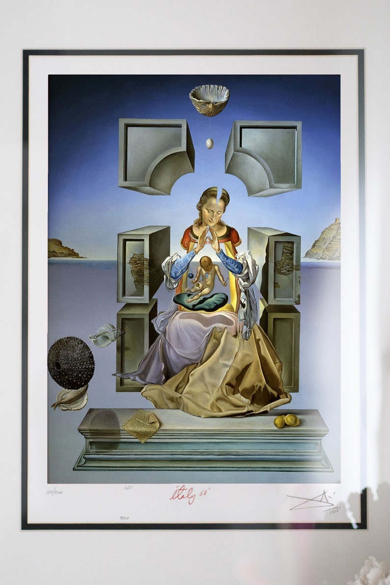 Salvador Dali Die Madonna von Port Lligat 1968. Gerahmte Etsy