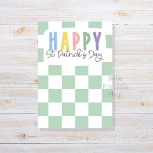 Druckbare 3.5 "x 5" Mini Cookie Karte - Happy St. Patrick's Day