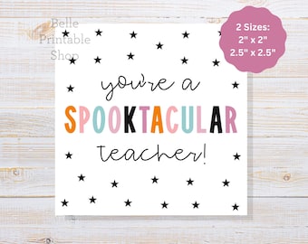 Spooktacular Teacher Halloween Cookie Tag – Printable PDF