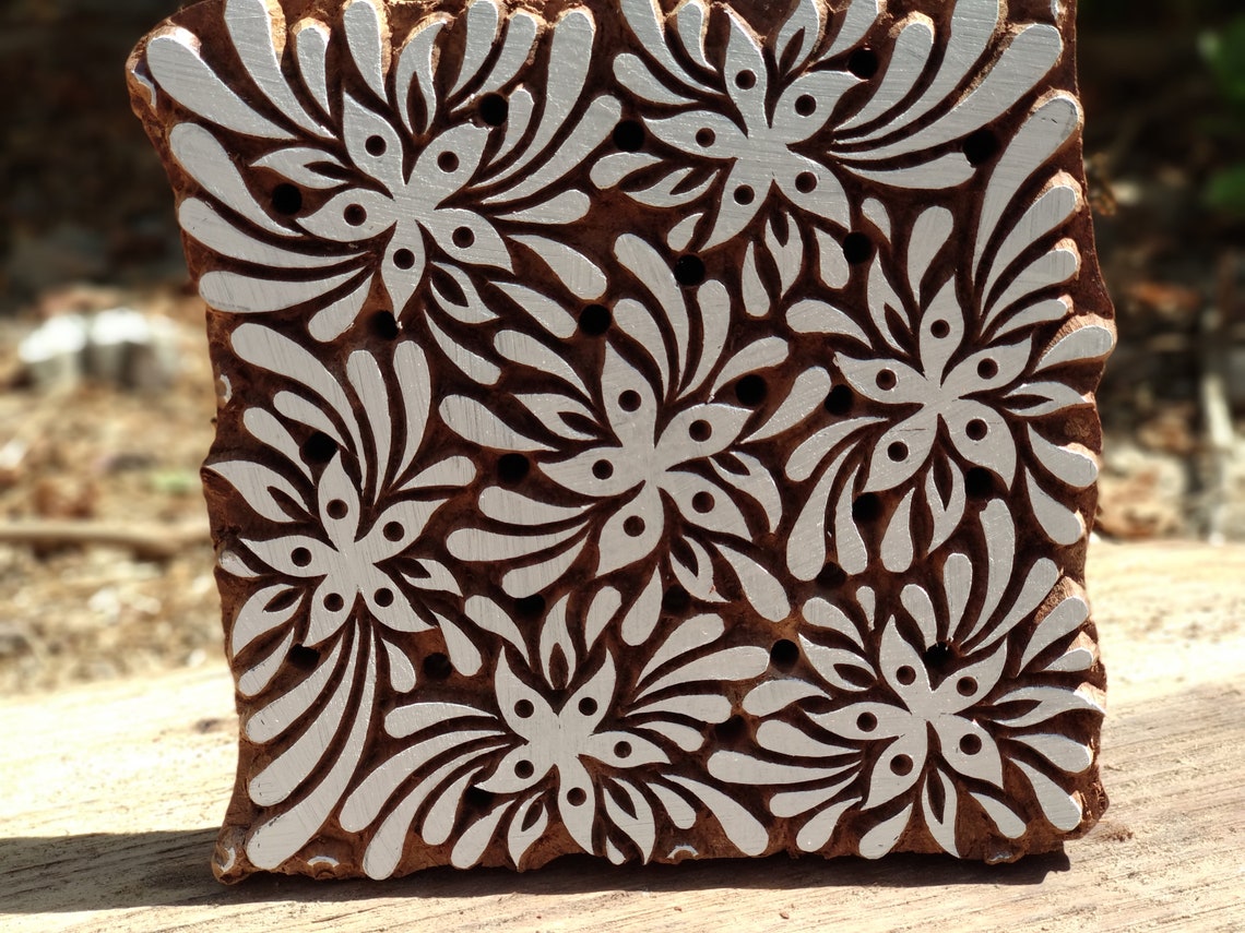 Wooden Printing Block Large Printing Block Fabric Print Clay Etsy