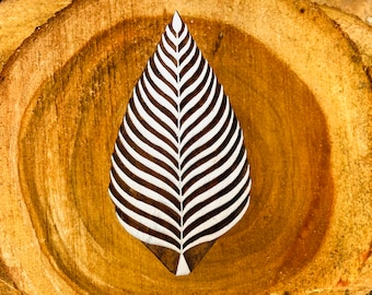 leaf printing block stamp wooden block stamp fabric printing stamp clay print henna printing
