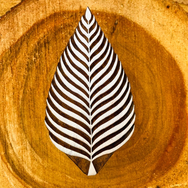 Blatt Druckstempel Holzstempel Stoffdruck Stempel Tondruck Hennadruck