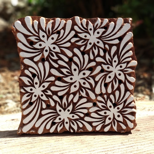 Wooden Printing Block Large Printing Block Fabric Print Clay - Etsy
