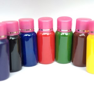 printing block color for printing paint , pigment color for fabric printing color bottle Eco-friendly color set of 7