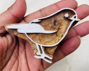 Bird  wooden printing block bird