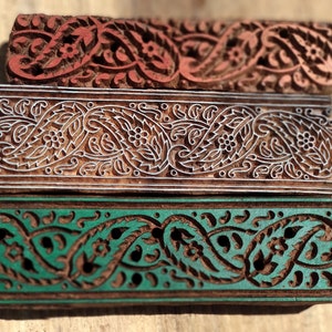 Border color printing block in three color filling block for color fabric printing stamp wooden printing block set of 3