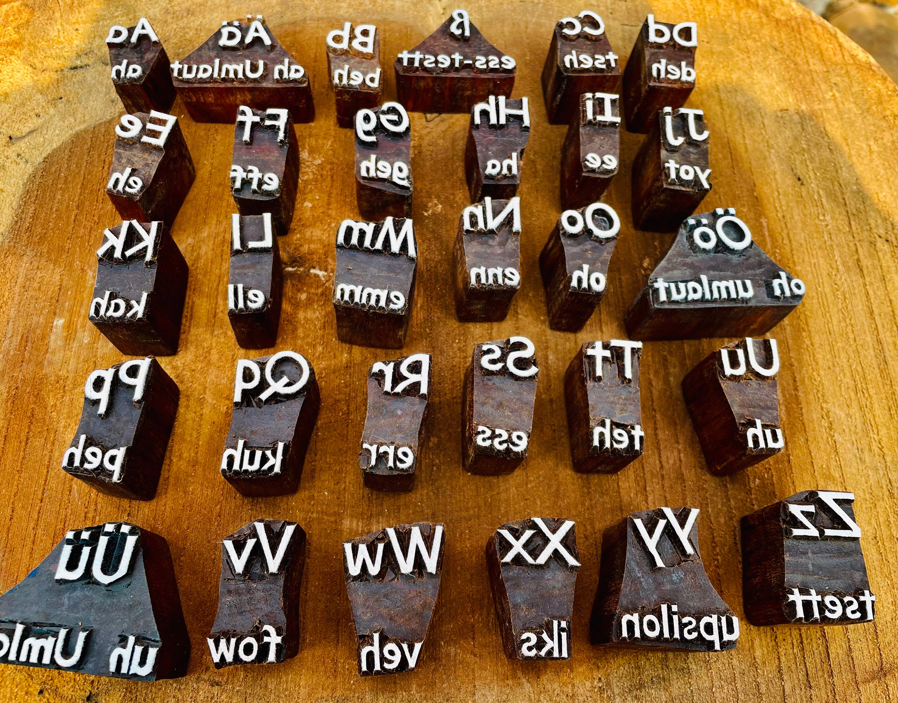 German Alphabets A to Z to ß Printing Block for Kids Learning and ...
