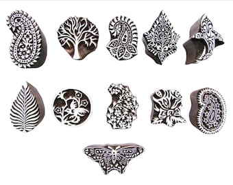 Hand Carved Rosewood Printing Block, Fabric & Clay Stamp
