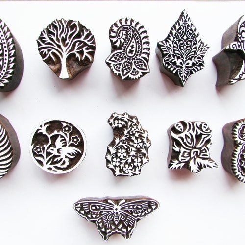 Wooden Henna Printing Block Stamp Tattoo Wood Block Stamp Etsy