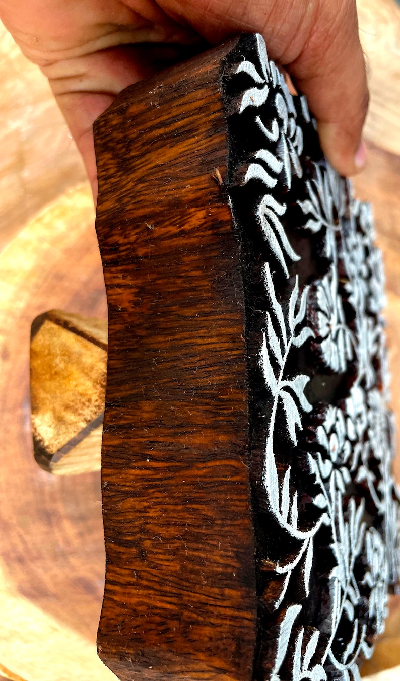 wooden block stamps professional printing block for fabric print clay, cookies, henna and tattoo image 2