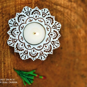 blocco di stampa tea light holder per la decorazione domestica intaglio a mano blocco tessuto stampa timbro