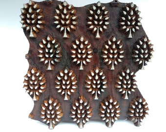 Textile printing block stamp, fabric printing block, clay print and home decoration 6 inches
