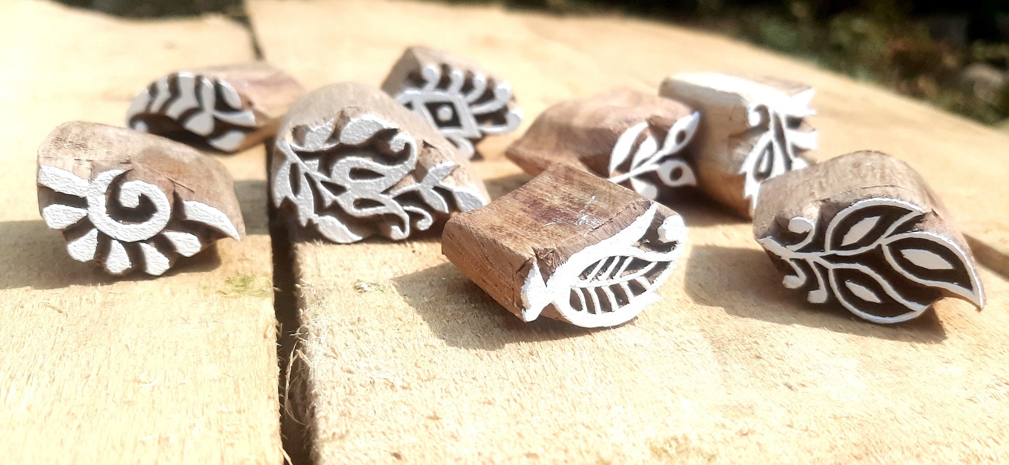 Henna mini printing stamps clay stamp fabric printing block Etsy