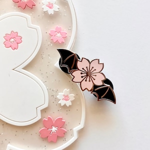 Hard Enamel Batty Sakura Pin