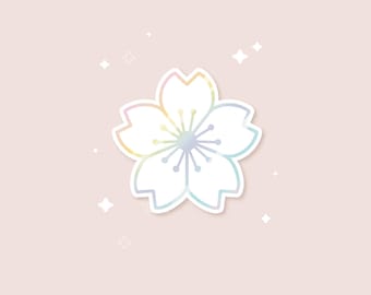 Holographic Cherry Blossom Sticker