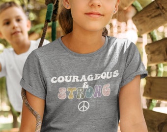 JUGEND Mutige und Starke Pfadfinderin Gesetz Shirt für Gänseblümchen, Brownies, Juniors