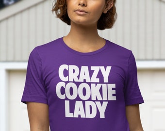Crazy Cookie Lady Girl Scout Cookie Season Camiseta para adultos Líderes de tropa Voluntarios adultos Tallas grandes
