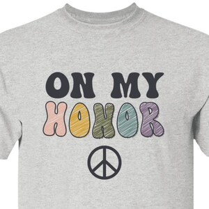 YOUTH On My Honor Tshirt for Girl Scouts Sport Grey