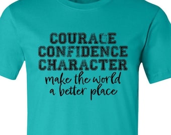 Coraje, confianza y carácter hacen del mundo un lugar mejor - Camisetas de talla grande para adultos Unisex Girl Scout Troop Leader