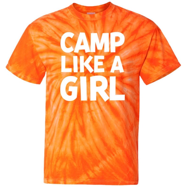 Adult Tie-Dye Tee - Camp Like a Girl -for camp counselors and Girl Scout troop leaders - Adult Plus Size T-Shirt image 3