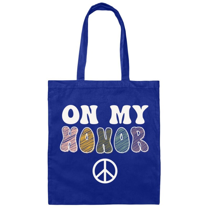 On My Honor Girl Scout Tote Bag for Troop Leaders and Cadettes Seniors Ambassadors Royal