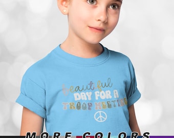 YOUTH Beautiful Day for a Troop Meeting Retro Tee for Girl Scouts