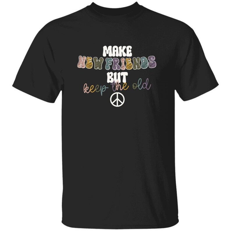 YOUTH Make New Friends Girl Scout T-Shirt Black