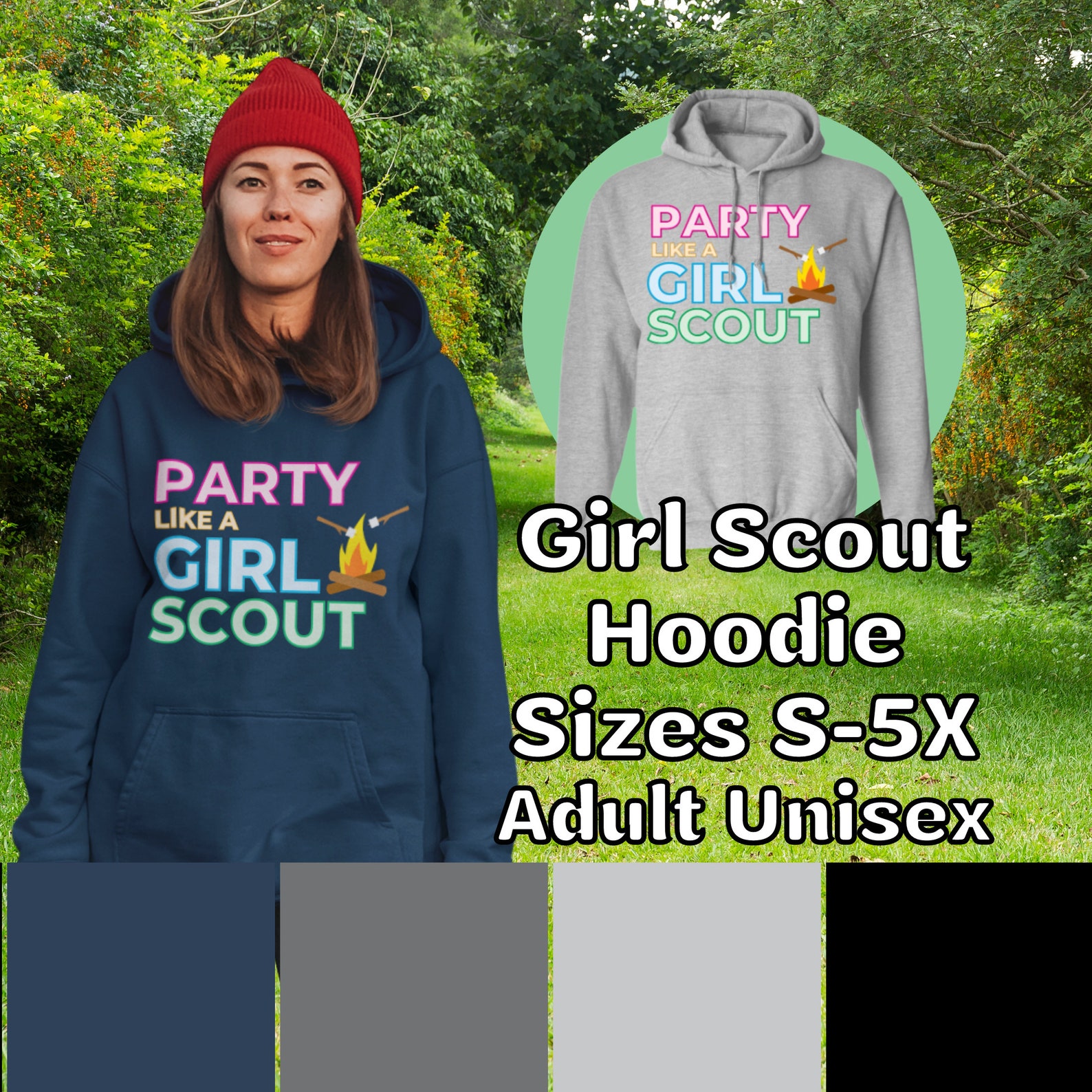 Girl Scouts Hoodie Girls Camp Girl Scout Camping Shirt Etsy