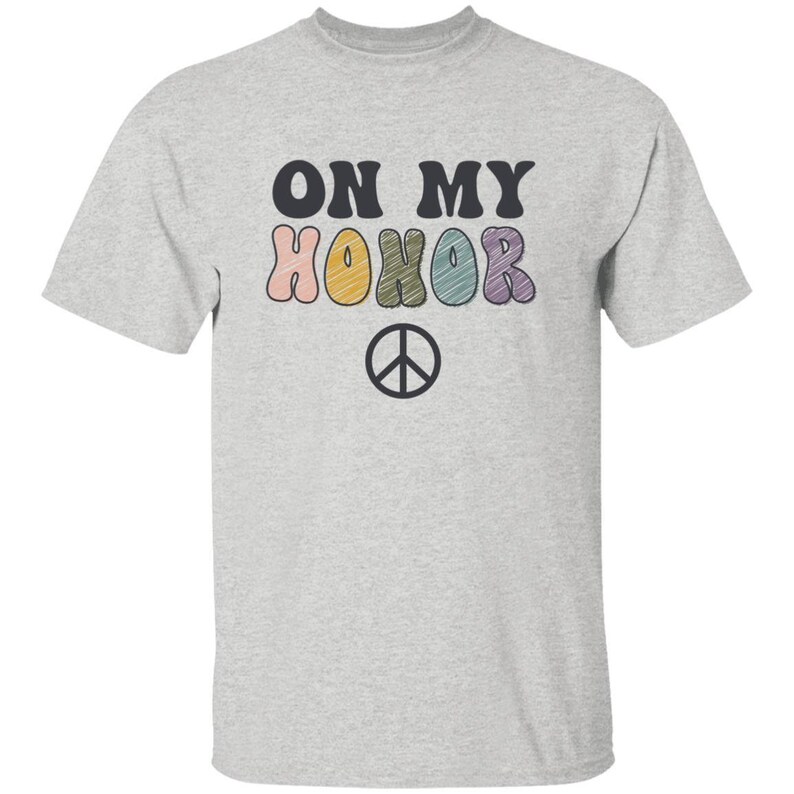 YOUTH On My Honor Tshirt for Girl Scouts Sport Grey
