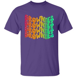 YOUTH Brownie Girl Scouts T-Shirt Girl Sizes Purple