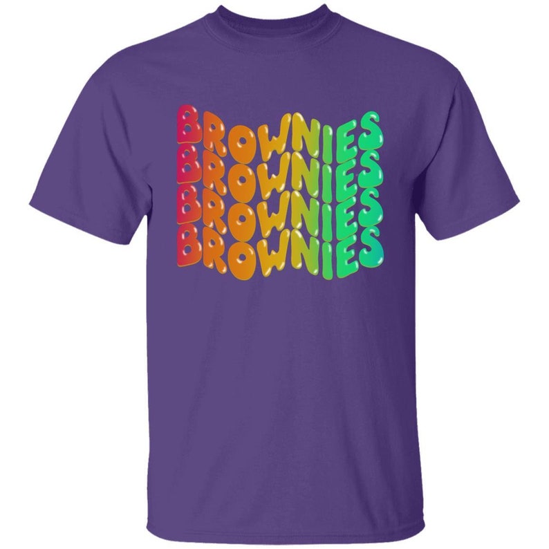 YOUTH Brownie Girl Scouts T-Shirt Girl Sizes Purple
