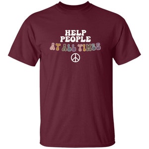 YOUTH Help People at All Times - Girl Scout T-Shirt Maroon