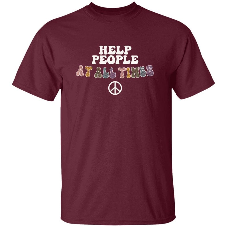 YOUTH Help People at All Times - Girl Scout T-Shirt Maroon