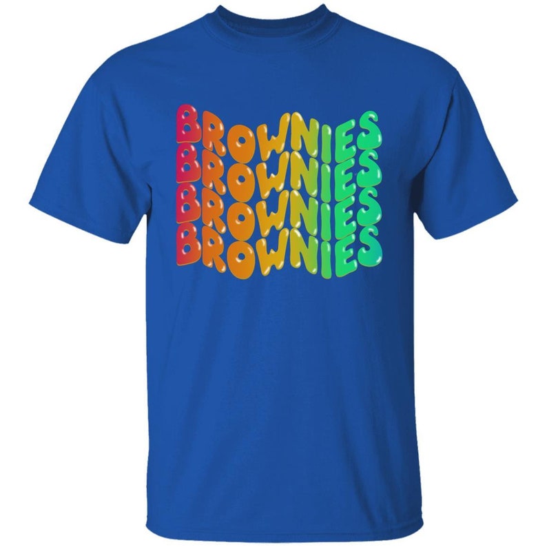 YOUTH Brownie Girl Scouts T-Shirt Girl Sizes Royal