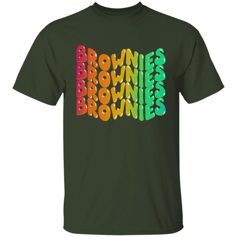 YOUTH Brownie Girl Scouts T-Shirt Girl Sizes Forest
