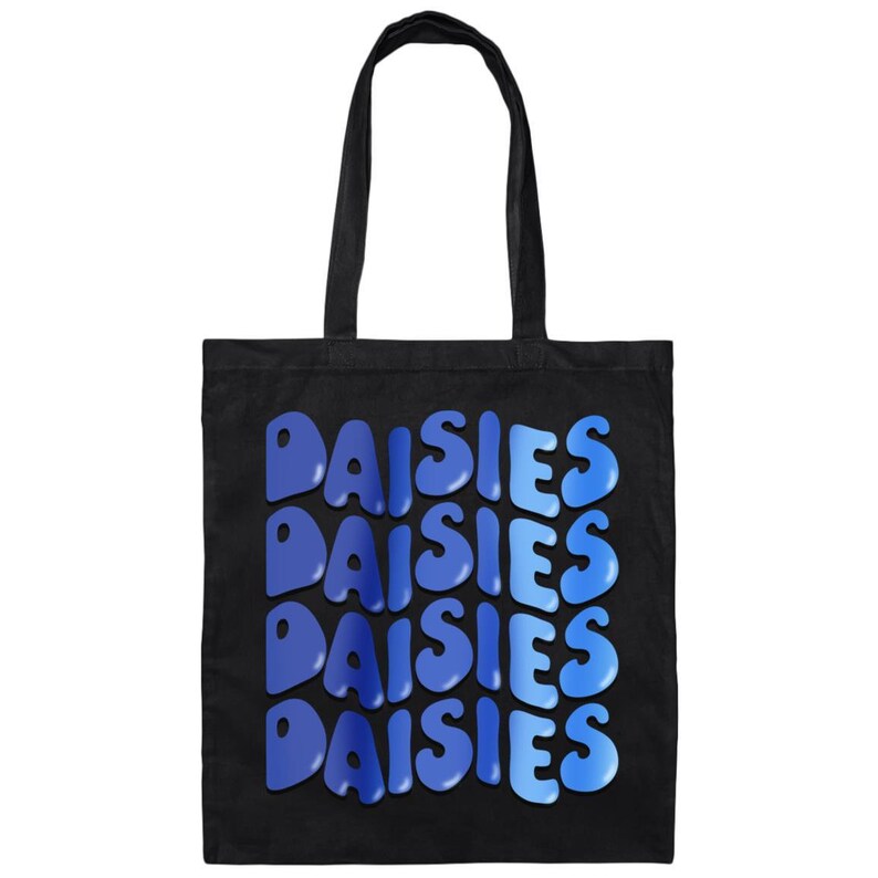 Daisy Canvas Tote Bag for Girl Scout Troop Leaders Black