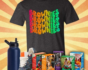 ERWACHSENE Brownie Girl Scout T-Shirt für Pfadfinderinnen in Übergrößen