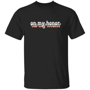 YOUTH On My Honor T-Shirt for Daisy, Brownie and Junior Girl Scouts Black