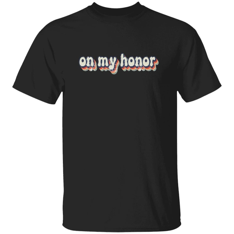YOUTH On My Honor T-Shirt for Daisy, Brownie and Junior Girl Scouts Black