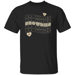 YOUTH Brownie Girl Scouts Troop T-Shirt in Girls Sizes Black