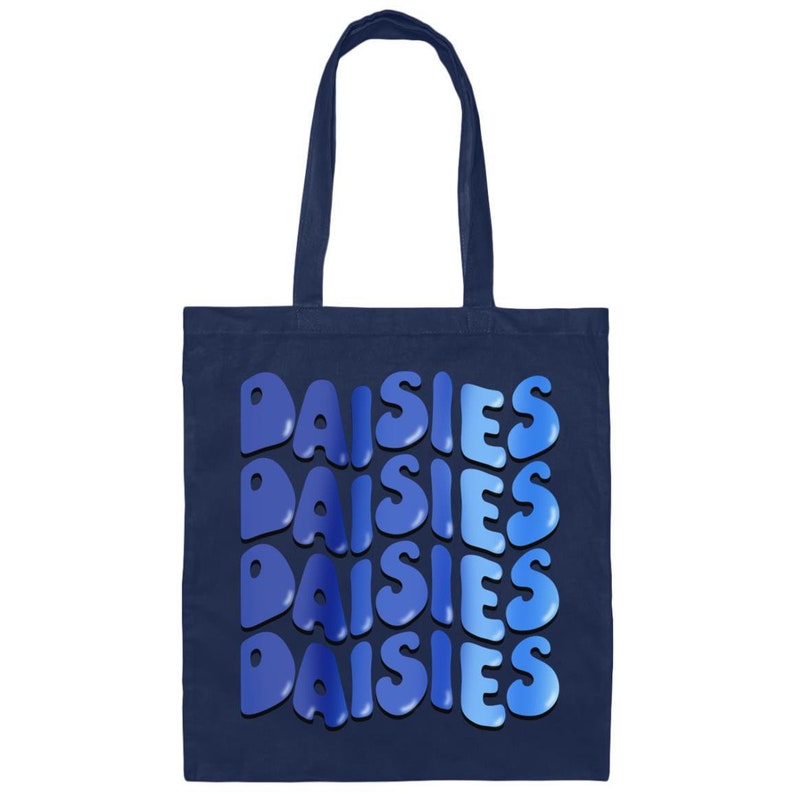 Daisy Canvas Tote Bag for Girl Scout Troop Leaders Navy