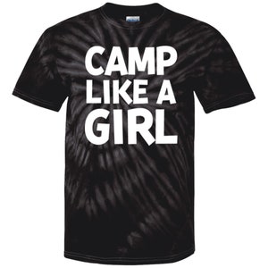Adult Tie-Dye Tee - Camp Like a Girl -for camp counselors and Girl Scout troop leaders - Adult Plus Size T-Shirt image 5