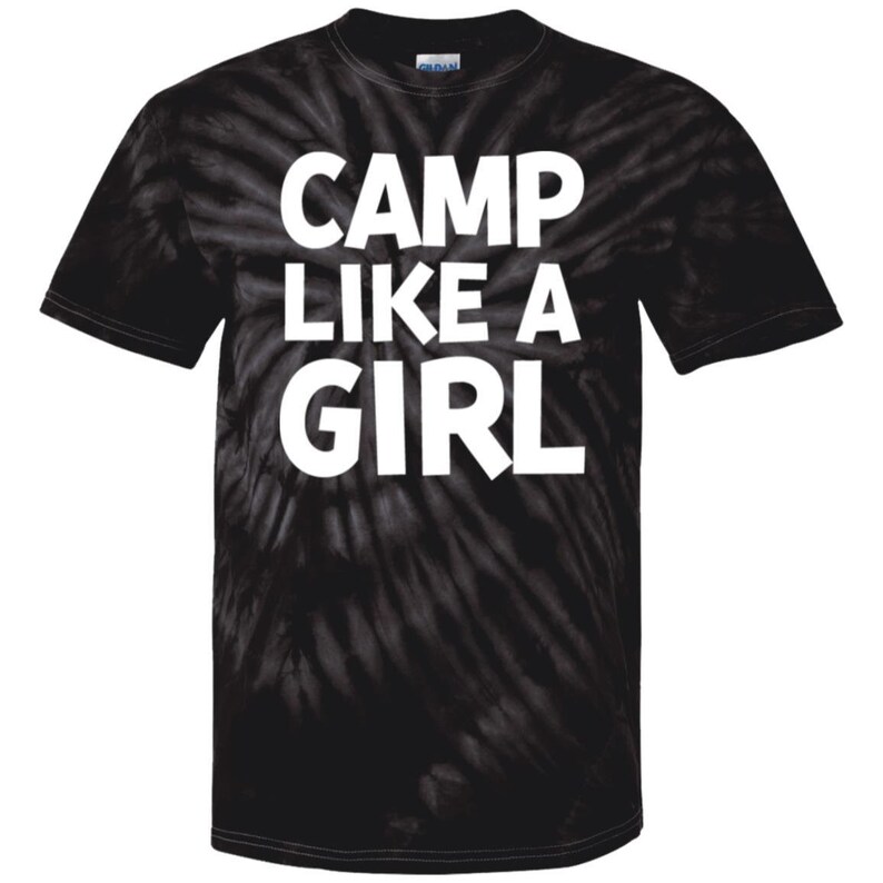 Adult Tie-Dye Tee - Camp Like a Girl -for camp counselors and Girl Scout troop leaders - Adult Plus Size T-Shirt image 5
