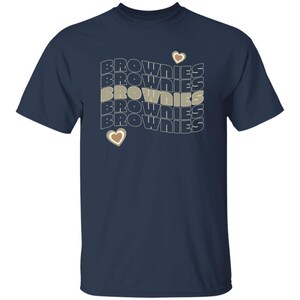 YOUTH Brownie Girl Scouts Troop T-Shirt in Girls Sizes Navy