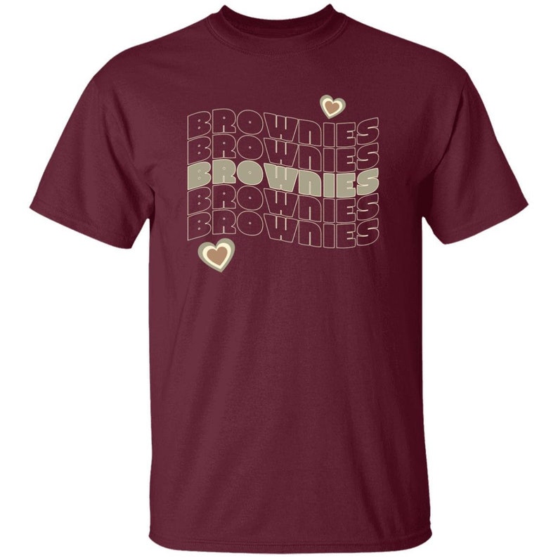 YOUTH Brownie Girl Scouts Troop T-Shirt in Girls Sizes Maroon